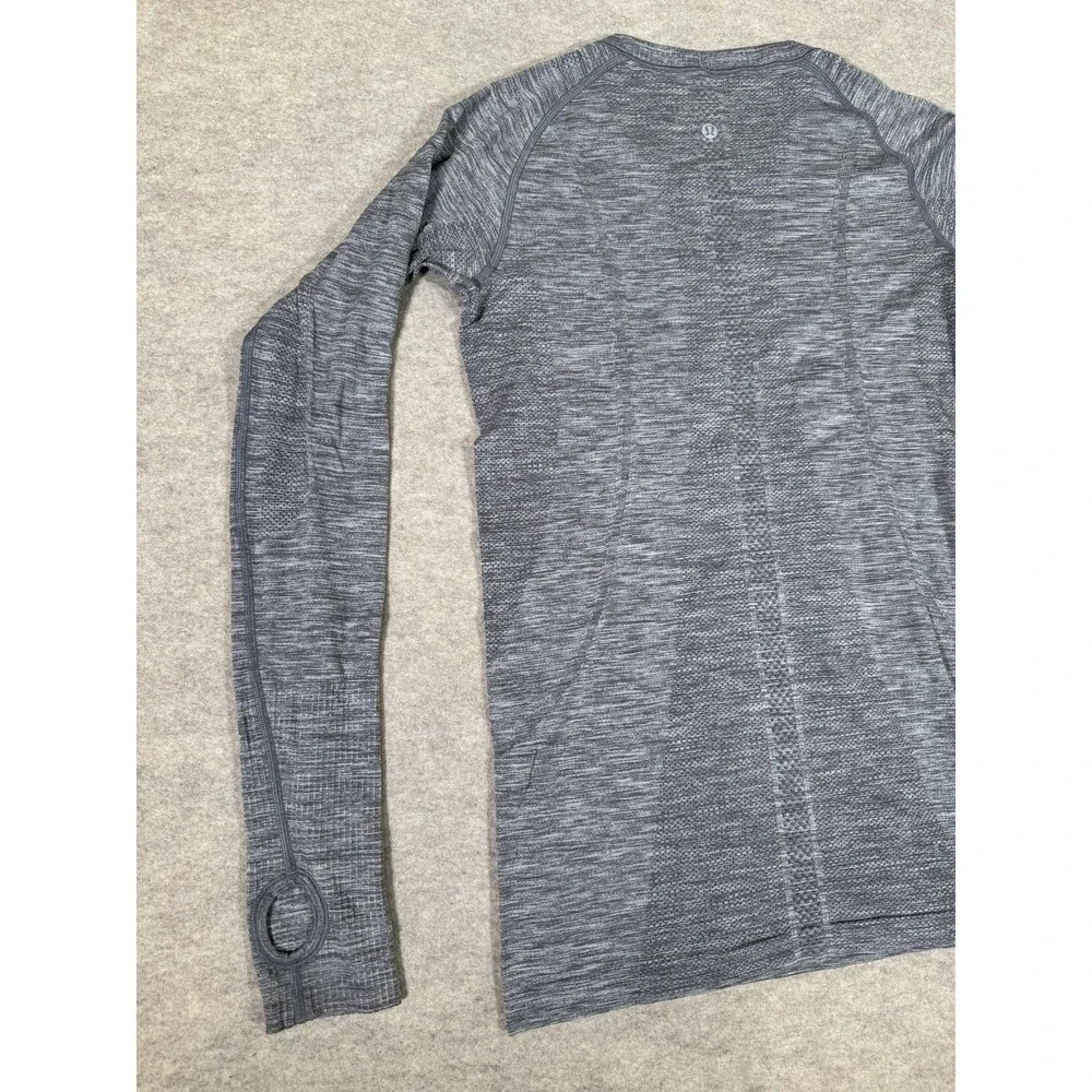 Lululemon Swiftly Tech Shirt Womens 8 Gray Long Sleeve Run Yoga Athletic Top